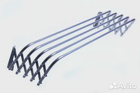 Сушилка настенная складная новая 90 см серебристая