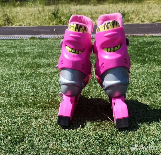 Роликовые коньки детские раздвижные, размер 34-37