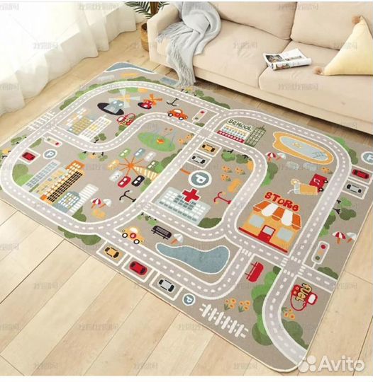 Детский безворсовый ковер из микрофибры