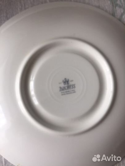 Чашка с блюдцем фарфор