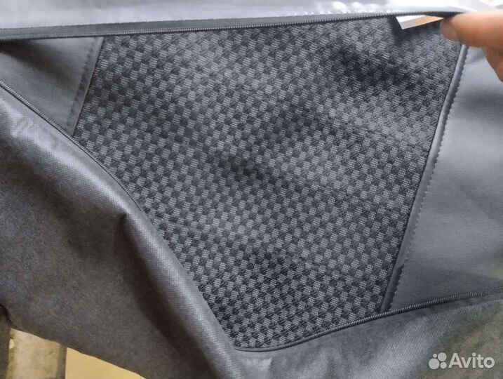 Авточехлы жаккард+кожа
