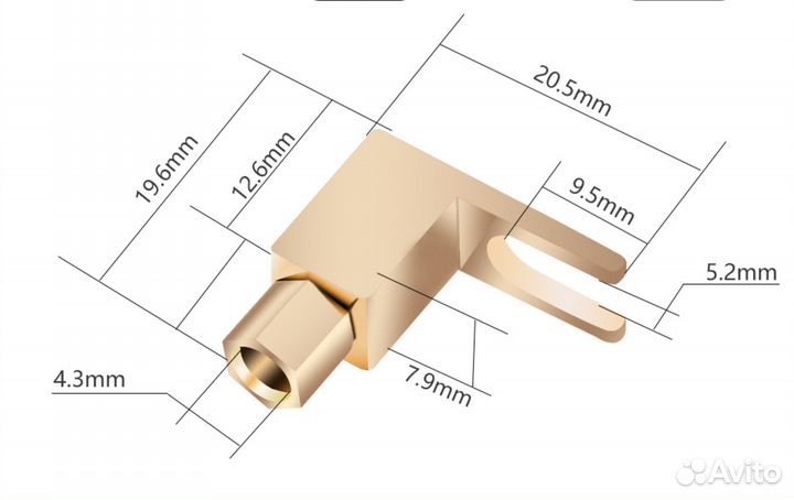 Переходник лопатка - банан для усилителей, колонок