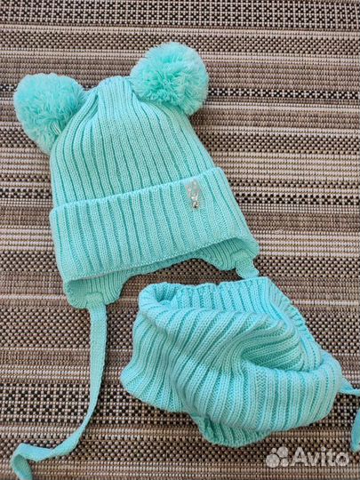 Комплект шапка и снуд для девочки