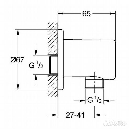 Подключение шланга Grohe Relexa Neutral 28626000