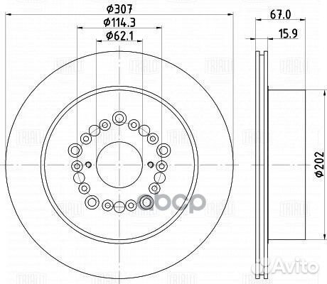 Диск тормозной для а/м Toyota Mark II/Chaser/Cr