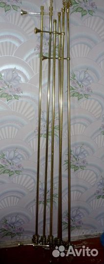 Карниз для штор, металлический, двухрядный, 2м