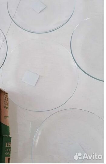 Тарелка стеклянная плоская для декупажа или