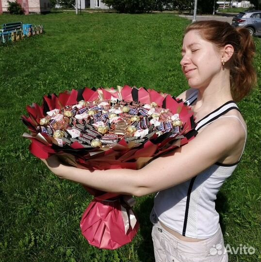 Букеты гиганты из конфет