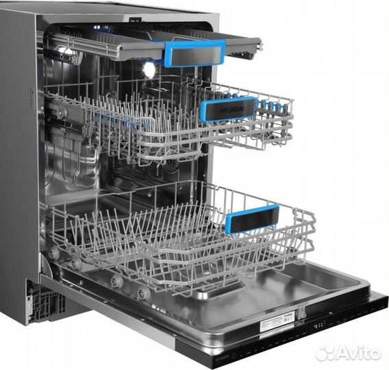 Встраиваемая посудомоечная машина Hyundai HBD 6105, 60см, 16 комплектов, нержавеющая сталь