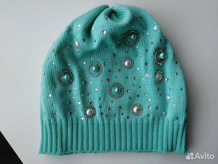 Продам шапку на весну и комплект шапка+снуд р.54