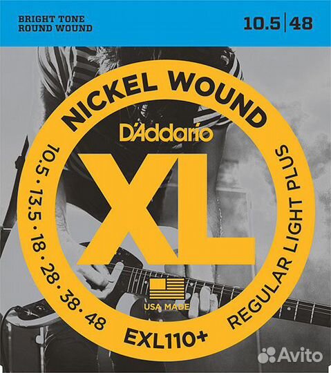 D'Addario EXL110+ Nickel Wound Комплект струн для