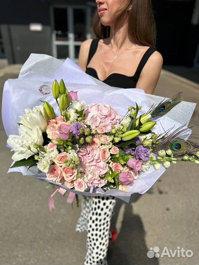 Цветы живые, свежие / огромные букеты