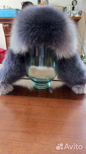 Шапка ушанка женская песец