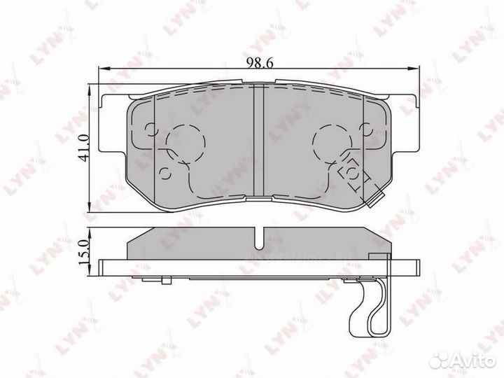 Lynxauto BD-3605 Колодки тормозные дисковые зад
