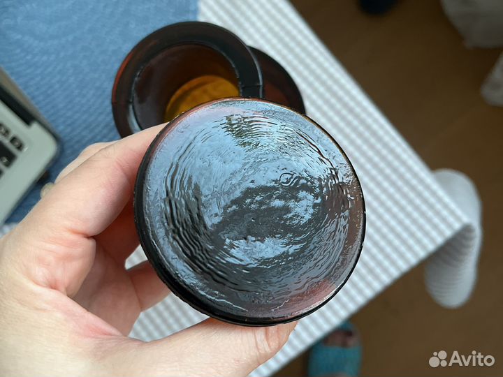 Стеклянная колба медицинская коричневая 1 литр