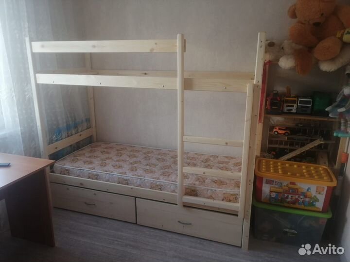 Двухъярусная кровать массив сосны