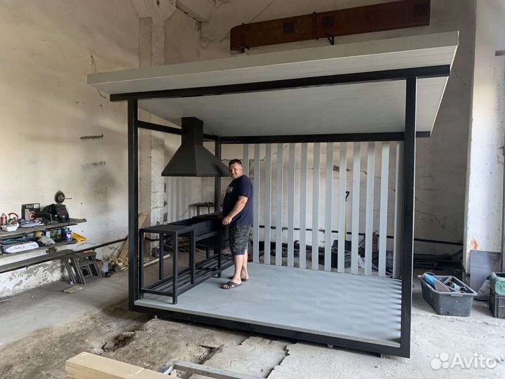 Беседка-барбеку мангал