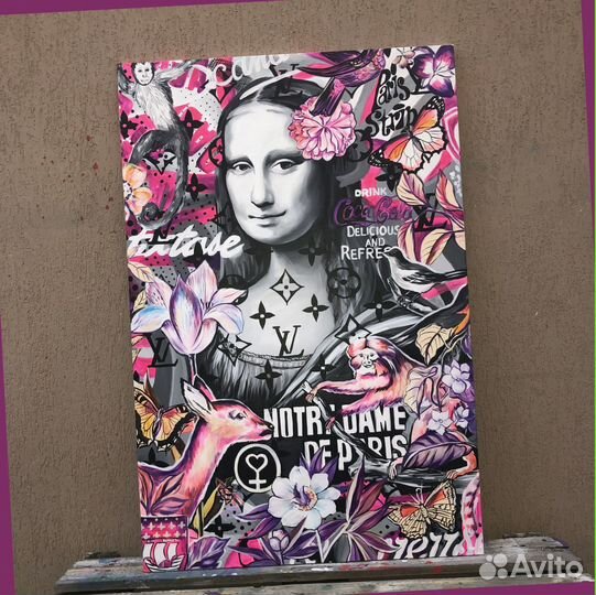 Модные арт картины красками на заказ лофт