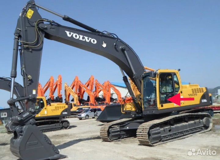 Стекло двери нижнее на экскаватор Volvo EC 290