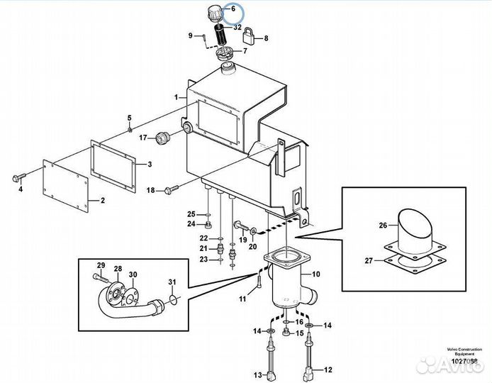 11882636 (VOE11882636) Сапун фильтр гидробака