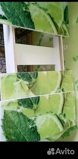 Стол стеклянный с рисунком раскладной