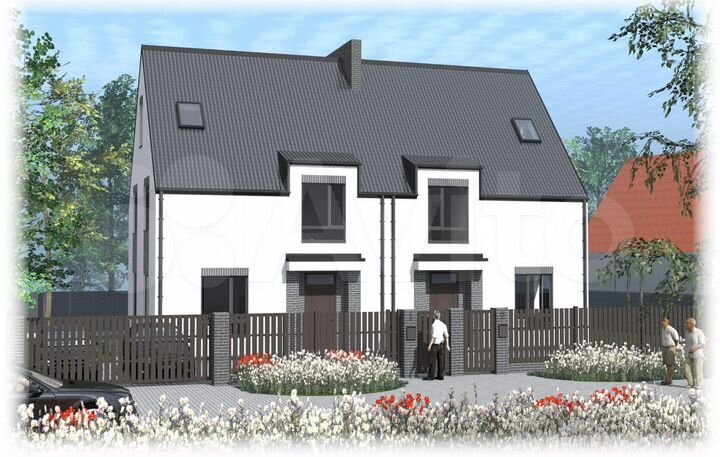 Таунхаус 140 м² на участке 4 сот.