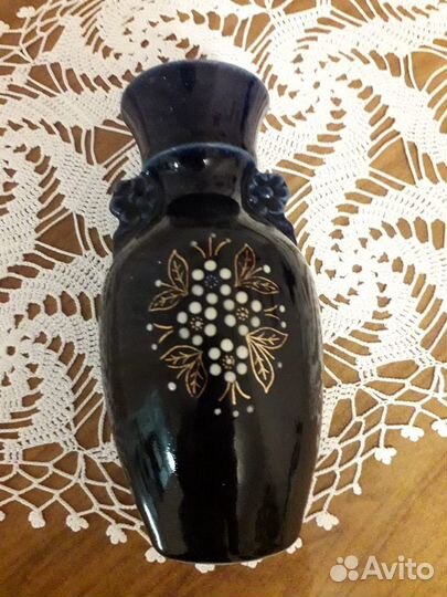 Ваза сахарница банки СССР кобальт