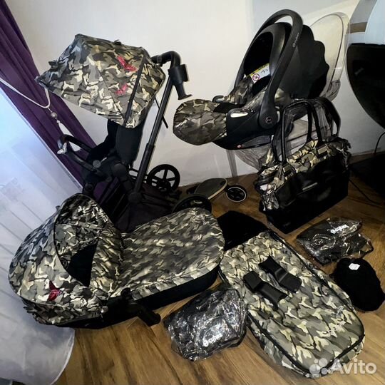 Cybex Priam Butterfly 3 в 1 + все допы