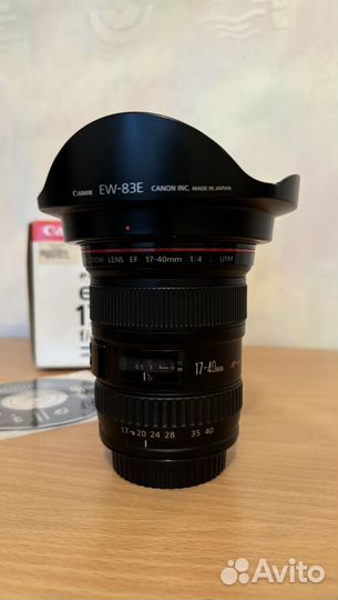 Объектив canon EF 17-40mm f 4L