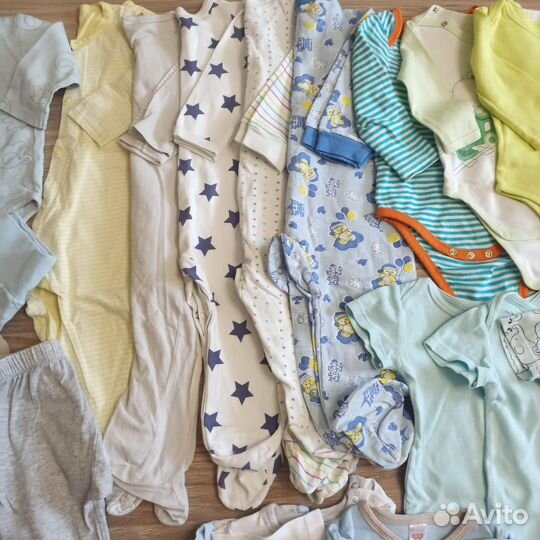 Большой пакет 29шт. одежды 56-68р