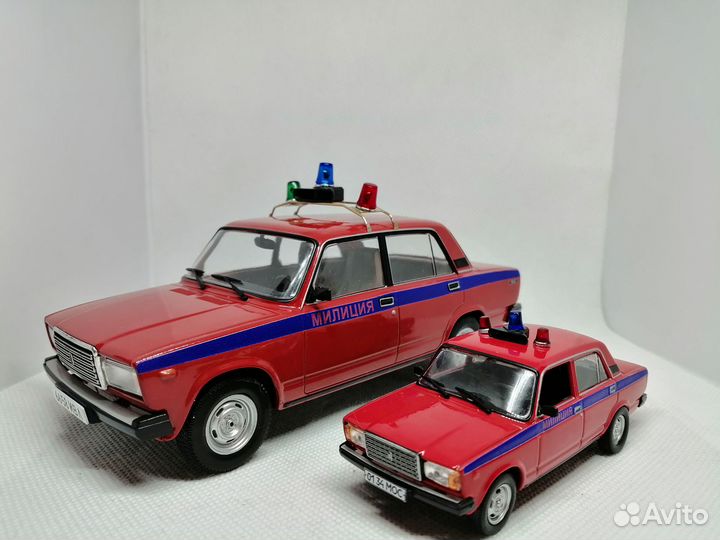 Модель ваз-2107 «Жигули» «Милиция» в масштабе 1:24