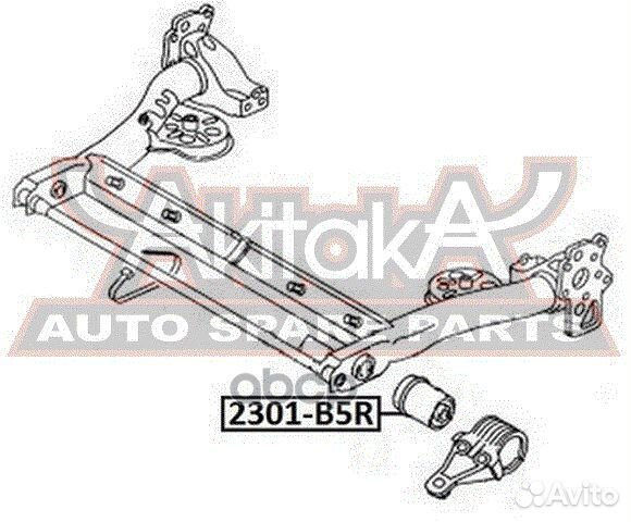 Сайлентблок задней балки 2301-B5R asva