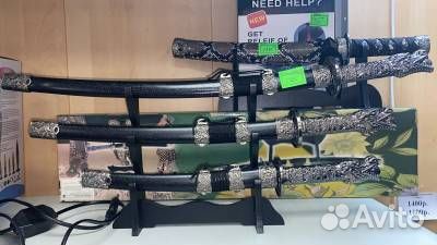 Катаны сертификат сувенирные С подставкой