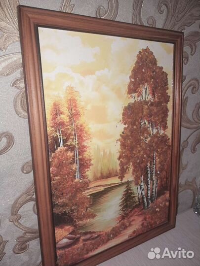 Пано для интерьера, натуральный янтарь