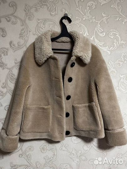 Дубленка пальто куртка барашка женская