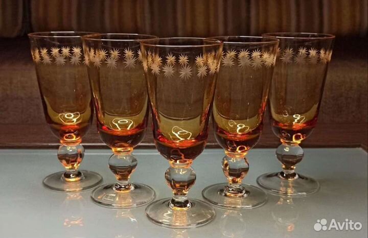 Фужеры Золотая свадьба Гусь Хрустальный