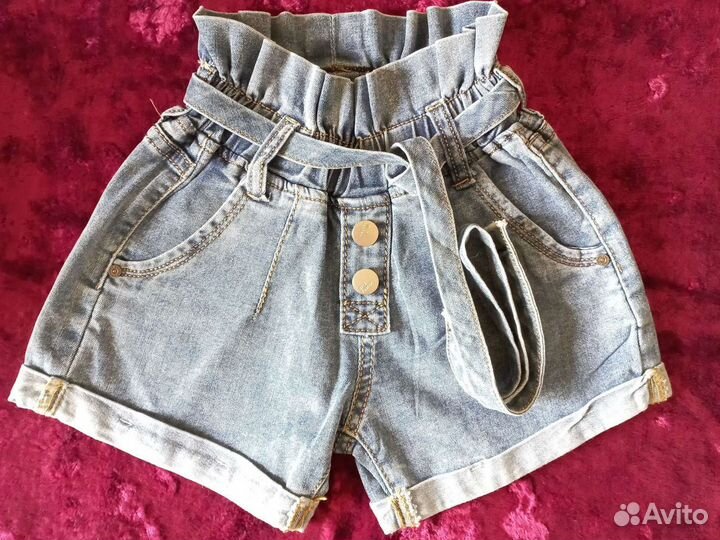 Джинсовые шорты новые на девочку