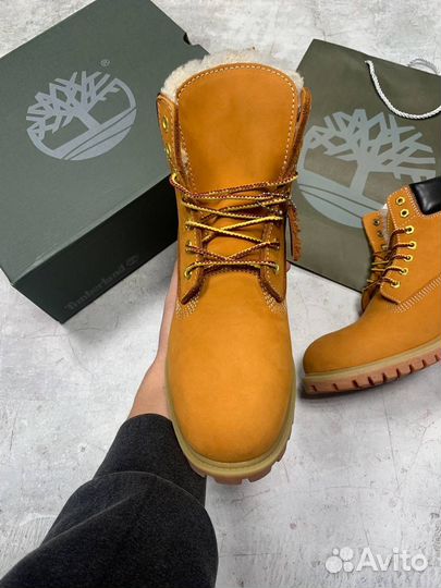 Timberland Classic песочные зимние с мехом