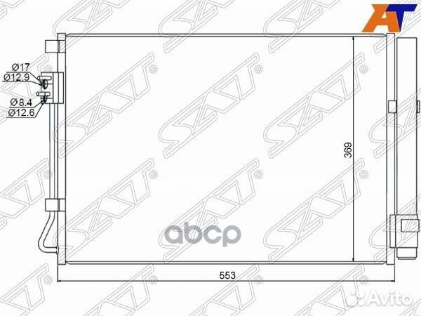 Радиатор кондиционера Solaris / KIA RIO с 10г.в