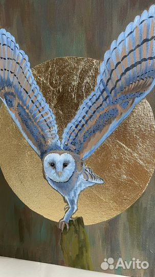 Картина с золотой поталью