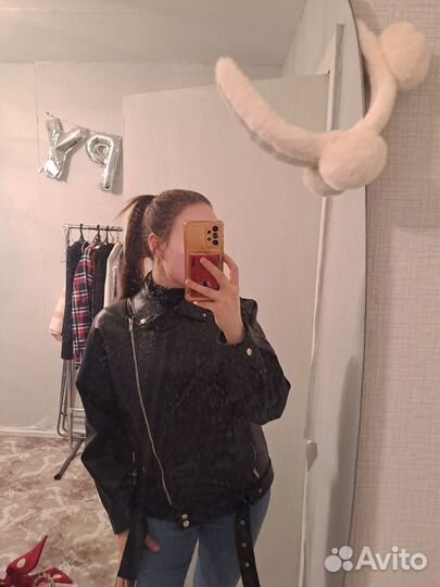 Кожаная куртка женская