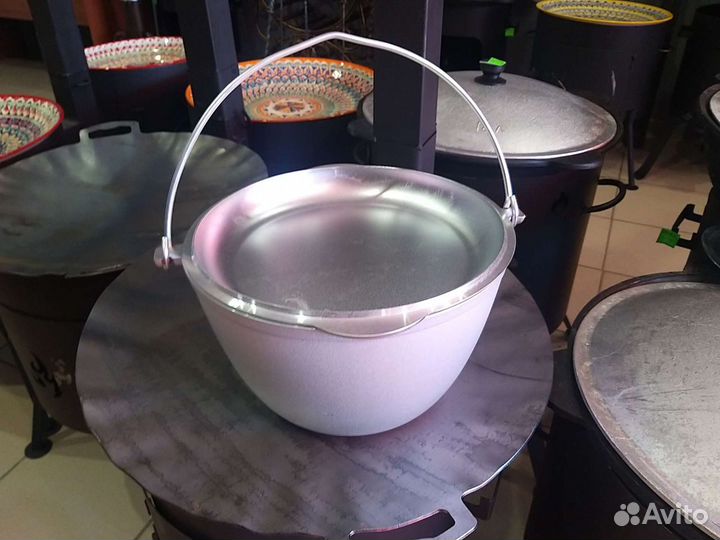 Казан походный 5л с дужкой и крышкой-сковородой