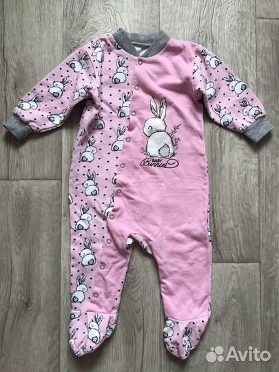 Комбинезон-Слип с начёсом для малыша 76 размера
