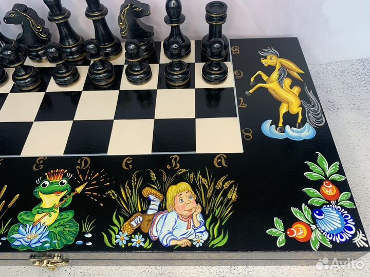 Шахматы детские «Конёк-горбунок»,52 см., роспись