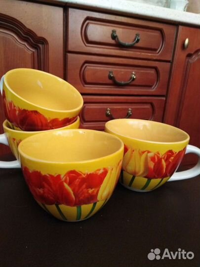 Чайные чашечки без блюдец, 200мл