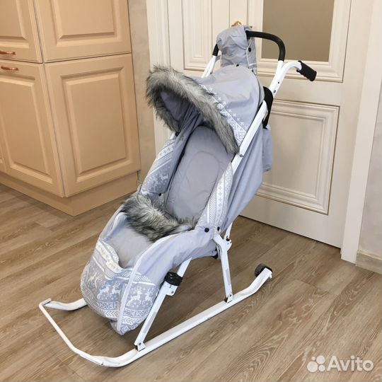 Санки-коляска с колесами