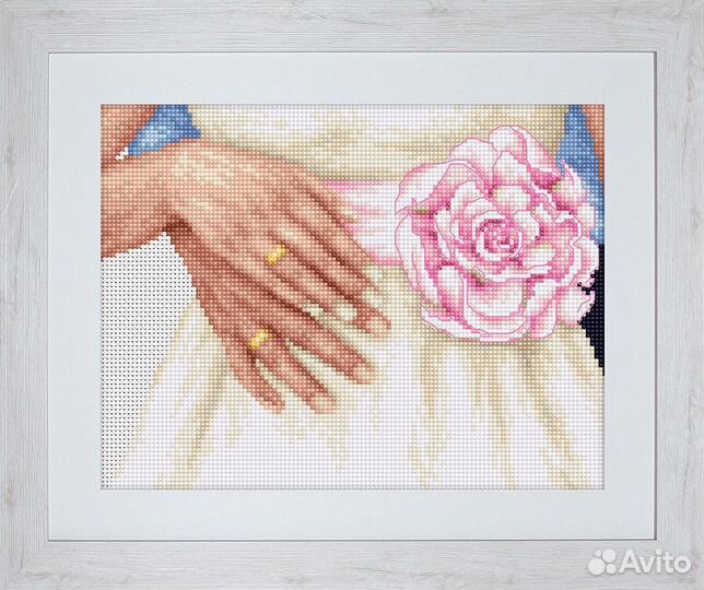 Вышивка без рамки Свадьба