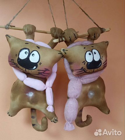 Кофейный кот - по мотивам чердачной куклы