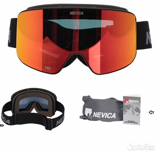 Европа Оригинал горнолыжные очки маска,чехол,новые