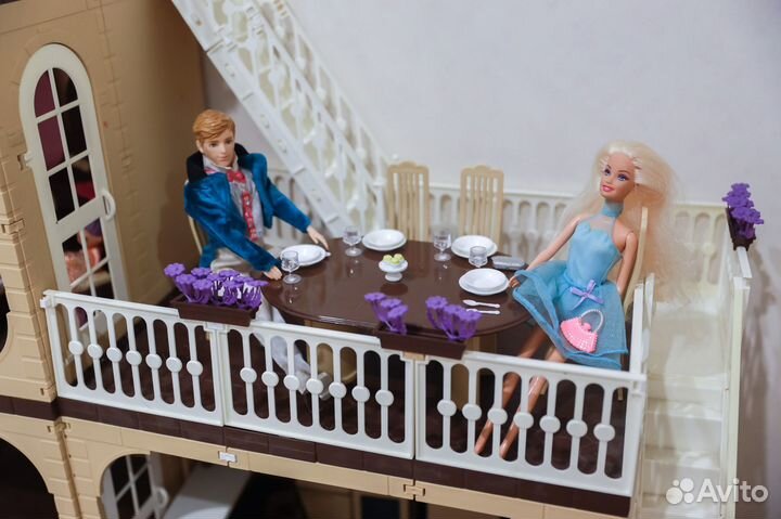 Домик для кукол барби + куклы